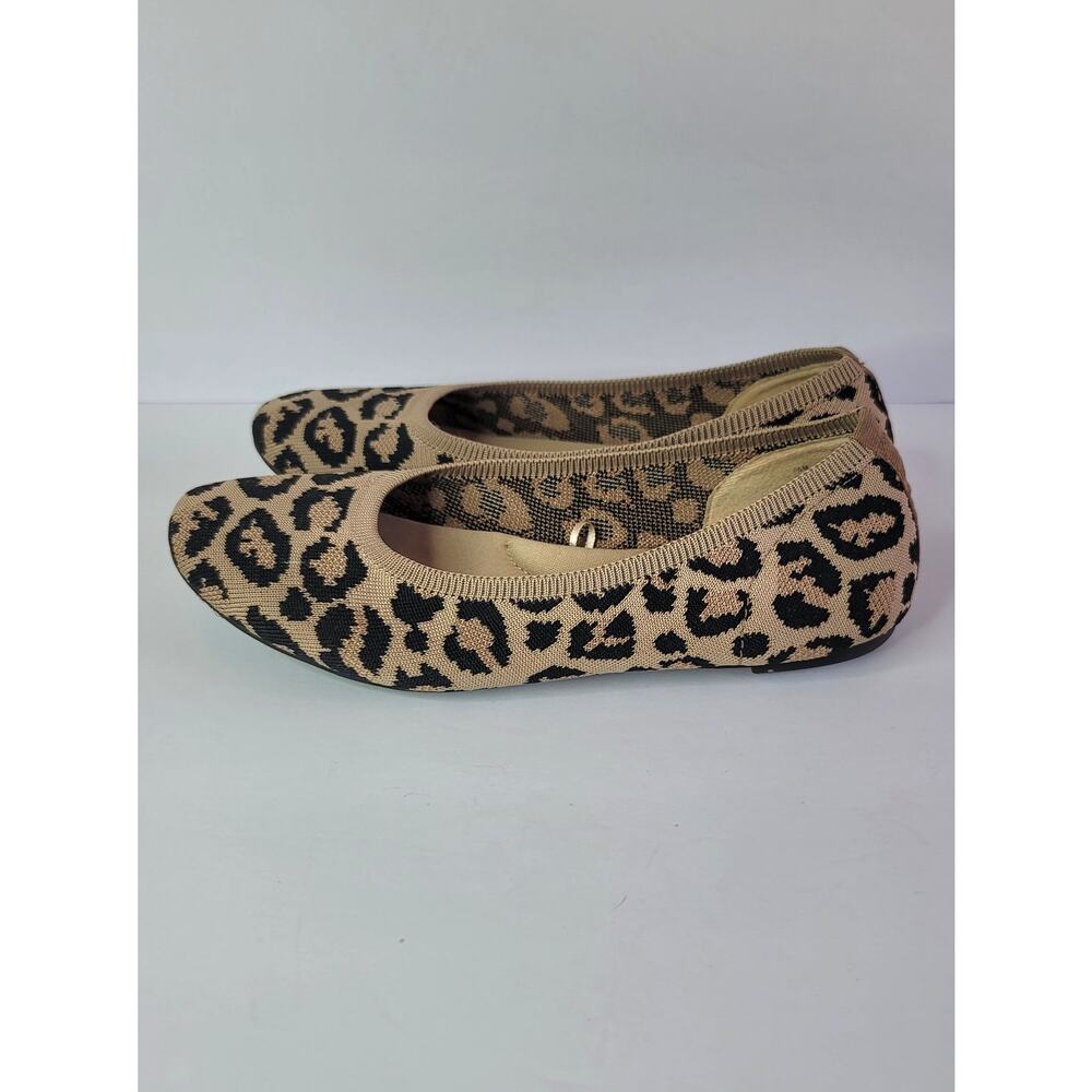 Seychelles Leopard Print Knit Ballet Flats Memory Foam Insoles Women's Size 7.5 - Picture 6 of 11